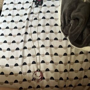 pink earrings and necklace set